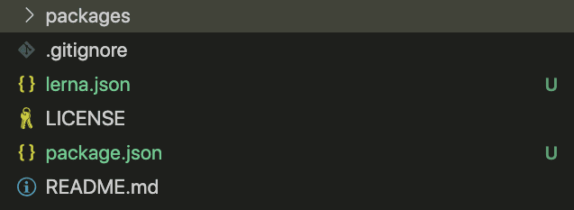 Generated Lerna folder structure